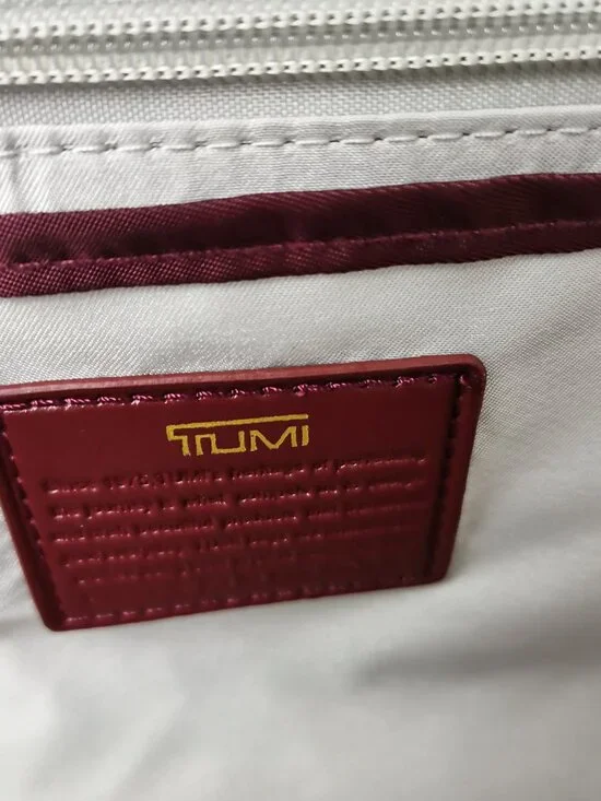 Tumi Burgundy Crossbody Backpack with Gold Hardware - Picture 10 of 10